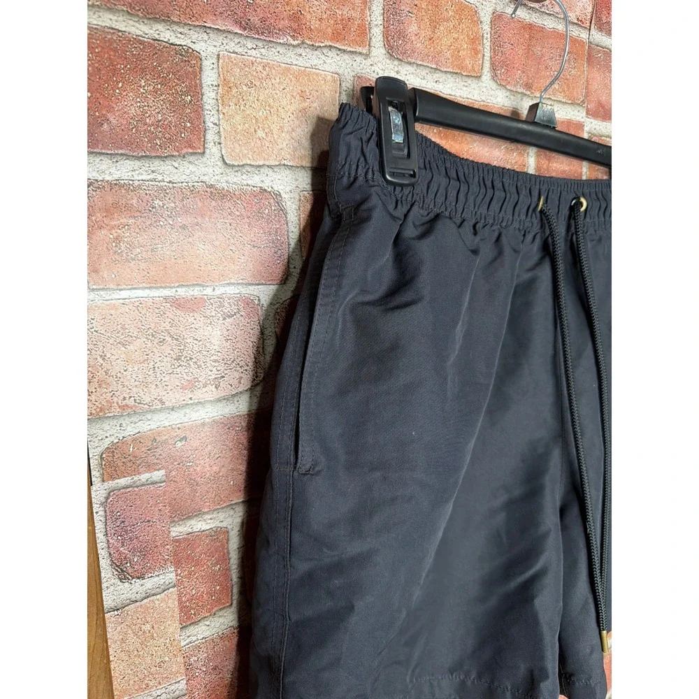 Calvin Klein Mens Black Swim Trunks Mesh Lined‎ Board Shorts Medium Drawstring